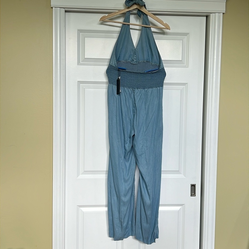 NEW GUESS LOS ANGELES Halter jumpsuit sz 28 - Picture 2 of 7